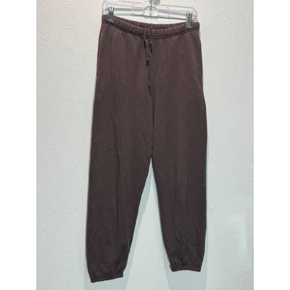 SKIMS Cotton Fleece Classic Jogger Espresso Brown Sweatpants Small Womens